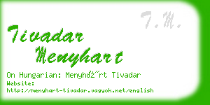 tivadar menyhart business card